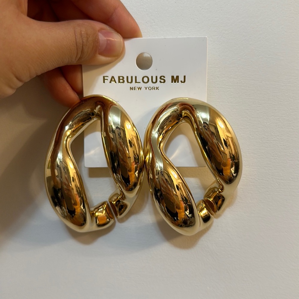 Gold statement earrings